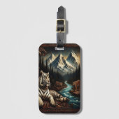 山の白い虎の夢 ラゲッジタグ (正面縦)