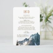 山の目的地の結婚式の挿入INFO詳細 招待状 (スタンド正面)