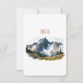 山の目的地の結婚式の挿入INFO詳細 招待状 (裏面)