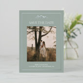 山の目的地の結婚式の日付を保存 箔招待状 (立ち正面)