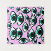 山の目。抽象的なアイコン。 タペストリー (正面(横))