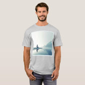 山の禅 静かな瞑想デザイン Tシャツ (正面フル)