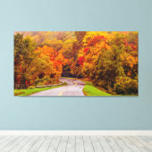 山の秋の季節 キャンバスプリント (インサイチュ (ウッドフロア))