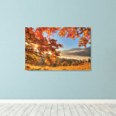 山の秋の森 キャンバスプリント (インサイチュ (ウッドフロア))