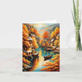 山の秋の静謐さ サンキューカード