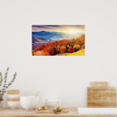 山の秋林景観 ポスター (キッチン)