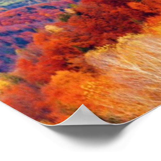 山の秋林景観 ポスター (角)