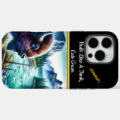 山の穏やかな川のそばのバッファロー Case-Mate iPhoneケース (裏面 (横))