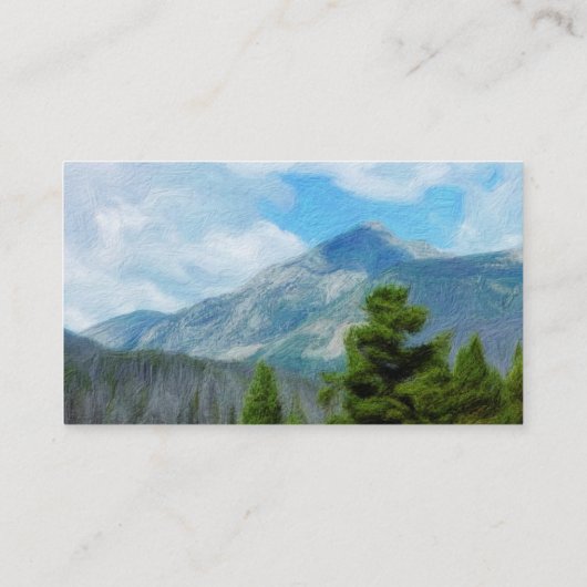 山の空と松の木コロラド自然アート 名刺 (裏面)