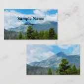 山の空と松の木コロラド自然アート 名刺 (正面/裏面)