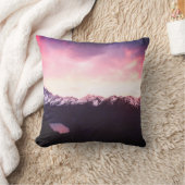 *~*山の空の紫色のピンク及びラベンダーの写真 クッション (ブランケット)