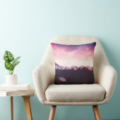 *~*山の空の紫色のピンク及びラベンダーの写真 クッション (椅子)