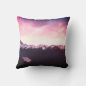 *~*山の空の紫色のピンク及びラベンダーの写真 クッション (裏面)