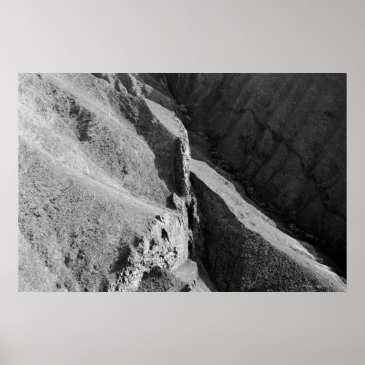 山の空中眺め ポスター (正面)