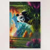 山の竹林に棲むジャイアントパンダ ジグソーパズル (縦)