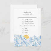 山の素朴な水彩画 RSVP (正面/裏面)