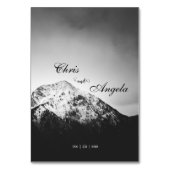 山の結婚下の白と黒 テーブルナンバー (裏面)