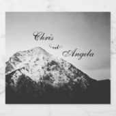 山の結婚下の白と黒 ビールラベル (シングルラベル)