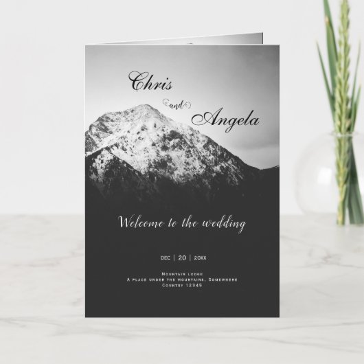 山の結婚下の白と黒 プログラム (正面)