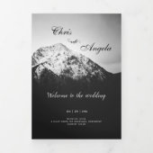 山の結婚下の白と黒 三つ折りプログラム (カバー)