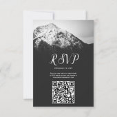 山の結婚下の白と黒 出欠カード (正面)