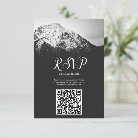 山の結婚下の白と黒 出欠カード (スタンド正面)