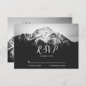 山の結婚下の白と黒 出欠カード (正面/裏面)