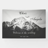 山の結婚下の白と黒 横断幕 (横)