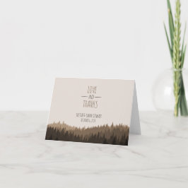 山の結婚式のための素朴なサンキューカード サンキューカード