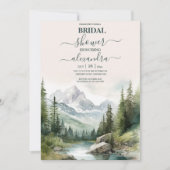 山の結婚式のブライズシャワー 招待状 (正面)