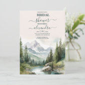 山の結婚式のブライズシャワー 招待状 (スタンド正面)