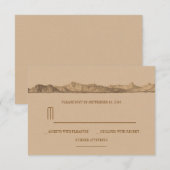 山の結婚式の出欠確認カード 出欠カード (正面/裏面)