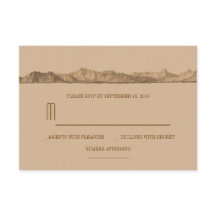 山の結婚式の出欠確認カード