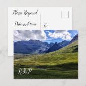 山の結婚式の出欠確認 インビテーションポストカード (正面/裏面)