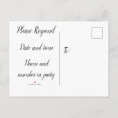 山の結婚式の出欠確認 インビテーションポストカード (裏面)