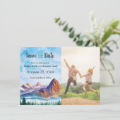 山の結婚式の日付を写真で保存 セーブザデート (スタンド正面)