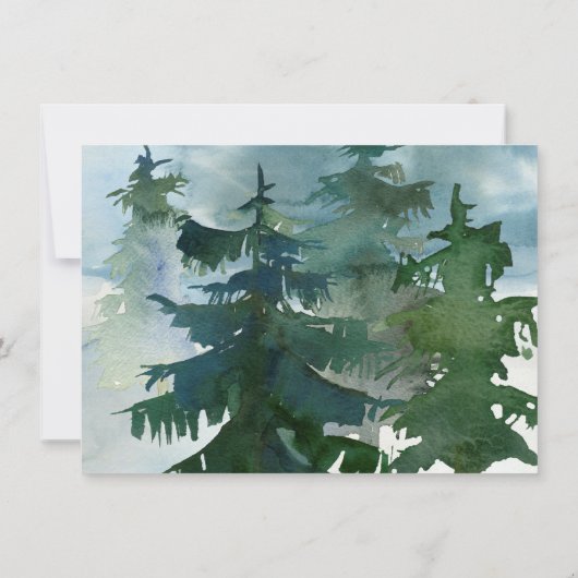 山の結婚式の日付を写真で保存 セーブザデート (裏面)