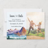 山の結婚式の日付を写真で保存 セーブザデート (正面)