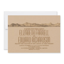 山の結婚式招待状