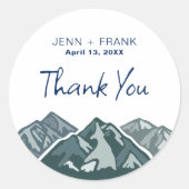 山の結婚式 感謝の気持ち ラベル (正面)