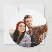 山の結婚自然をテーマにした木版写真 招待状 (裏面)