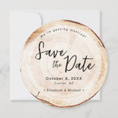 山の結婚自然をテーマにした木版写真 招待状 (正面)