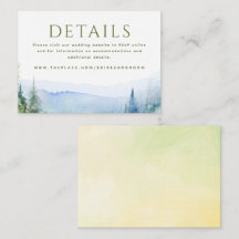 山の結婚詳細小型エンクロージャカード