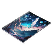 山の結晶ファンタジー風景ノート ノートブック (左側)