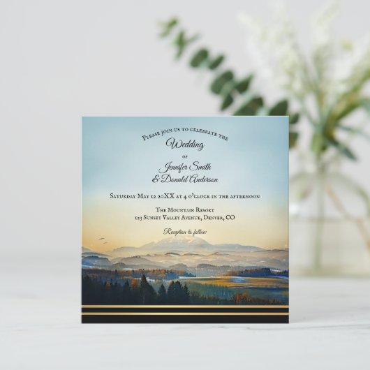 山の絵画風景芸術的結婚の 招待状 (スタンド正面)