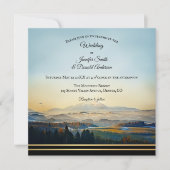 山の絵画風景芸術的結婚の 招待状 (正面)
