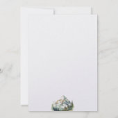 山の緑の松の木は日付の芸術結婚を保存 招待状 (裏面)