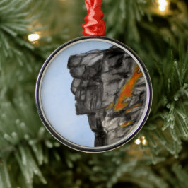 山の老人秋 メタルオーナメント