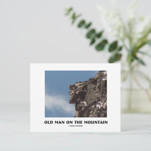 山の老人 (錯視) ポストカード (スタンド正面)