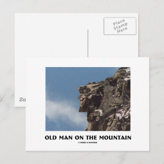 山の老人 (錯視) ポストカード (正面/裏面)